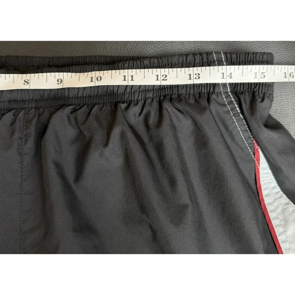 Nike 72 Vintage Windpants Mens L Black Gray Track Pants Mesh Lined Warm Up Swish